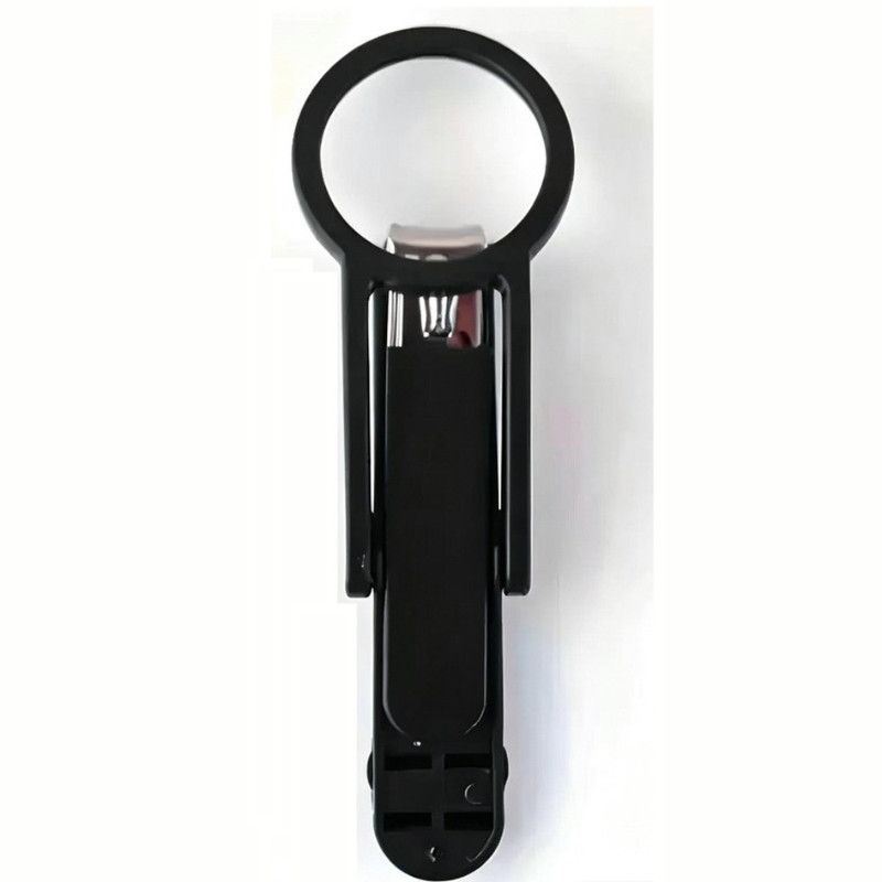 Magnifying Glass Nail Clippers for Seniors, Anti-Splash, Effortless Nail Cutter for Thick, Hard Nails—Black