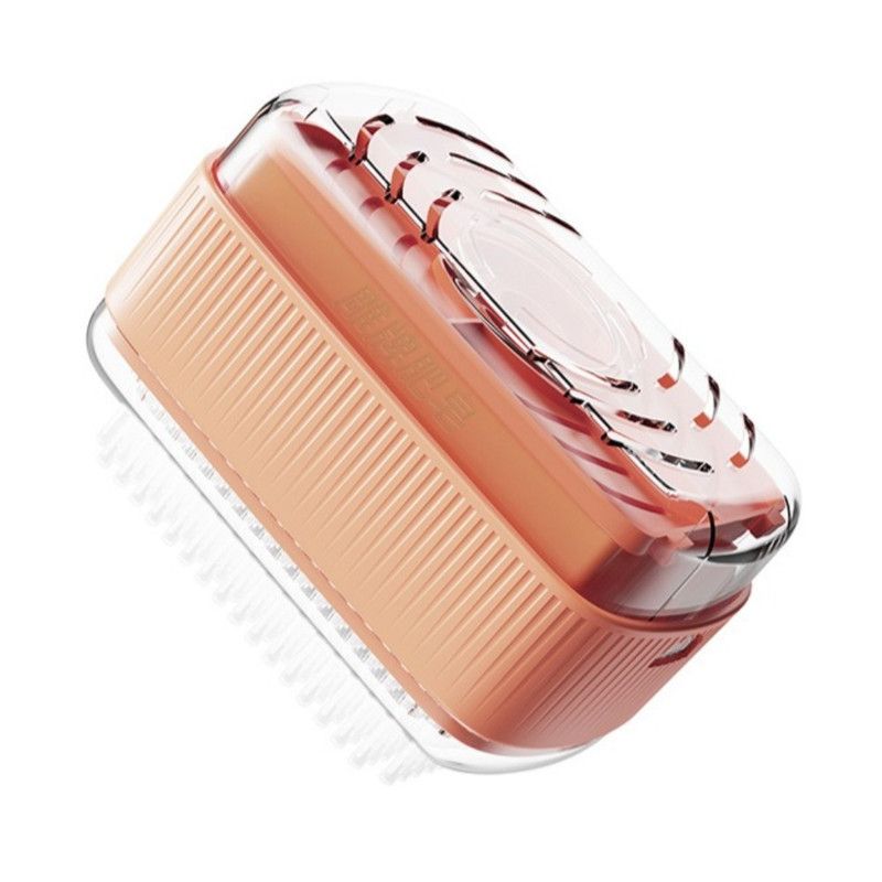 Multi-Function Soap Foaming Box with Roller, No-Rub Drain, Soap Storage Case, and Integrated Laundry Brush—Orange