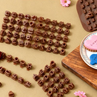 Cuttable Movable Letter Number Cookie Stamp Set, DIY Fondant Cake Chocolate Embossing Baking Tool