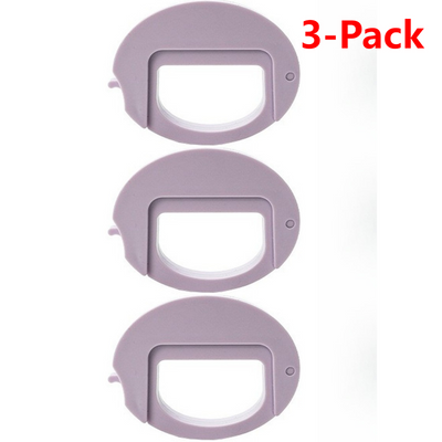 Magnetic Food Sealing Clip 3-Pack, Multi-Purpose Snack Moisture-Proof Bag Clips for Home Storage—Purple