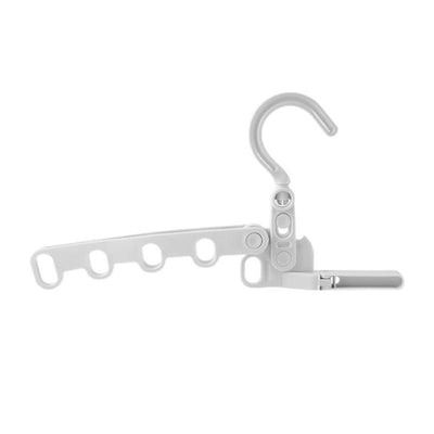 Portable Folding 5-hole Travel Clothes Hanger, Multi-purpose Clip-on Laundry Rack For Hotel Indoor Trip