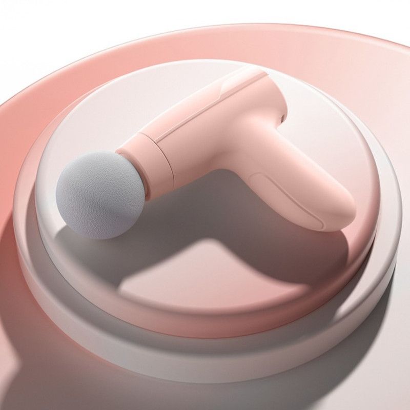 3-Speed Mini Portable Fascia Gun, USB-Rechargeable Low-Noise Muscle Massage Gun for Fitness and Home Use—Pink