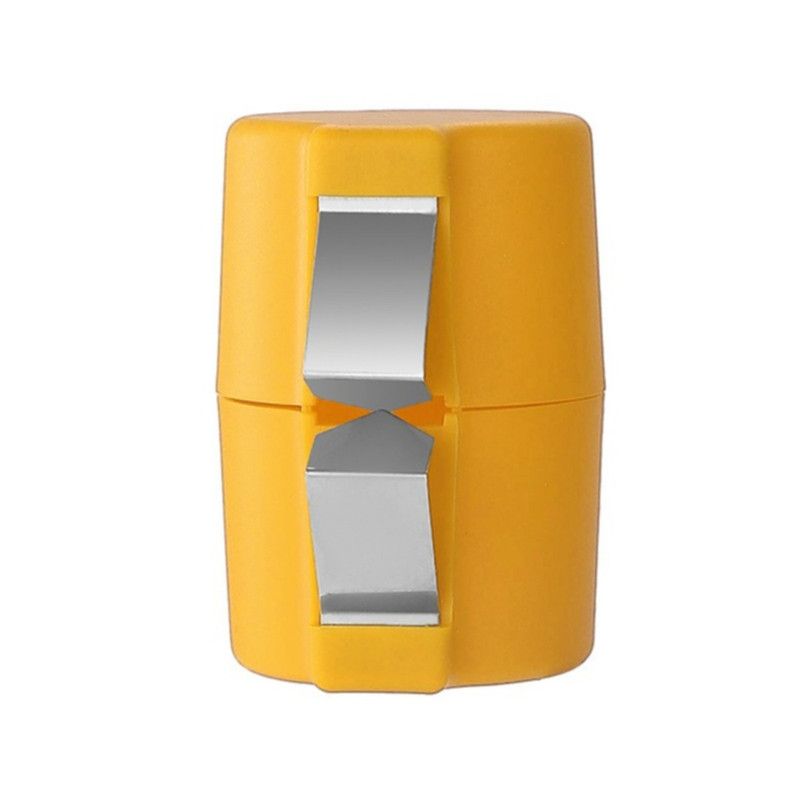 Press-Type Egg Shell Opener, PP Stainless Steel Egg Separator, Quick Egg Cracker Baking Kitchen Gadget—Yellow