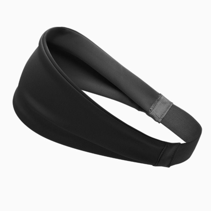 Elastic Sports Sweat-Wicking Headband, Non-Slip Workout Hair Band for Yoga, Running, and Cycling—Men and Women—Black