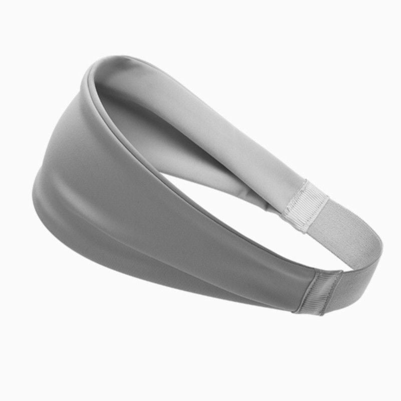 Elastic Sports Sweat-Wicking Headband, Non-Slip Workout Hair Band for Yoga, Running, and Cycling—Men and Women—Gray
