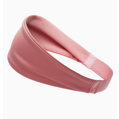 Elastic Sports Sweat-Wicking Headband, Non-Slip Workout Hair Band for Yoga, Running, and Cycling (Men and Women) - Pink