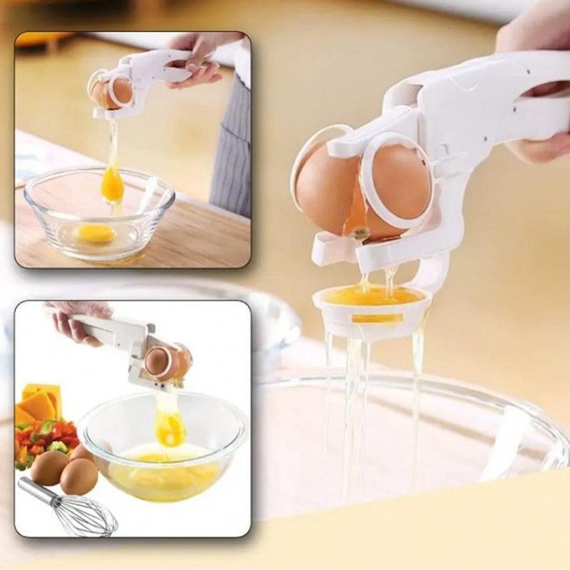 Handheld Egg Cracker Opener, Egg Yolk White Separator, Multi-functional Kitchen Egg Breaking Tool For Baking