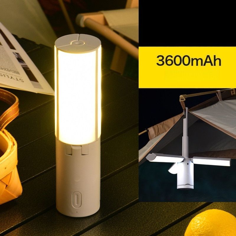 3600mAh-Multifunctional Foldable Camping Light, Rechargeable Tent Lantern, Portable Outdoor Emergency Light
