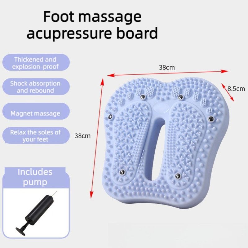 Foot Massage Mat, Home Acupoint Step Trainer, Magnetic Foot Pressure Pad—Blue