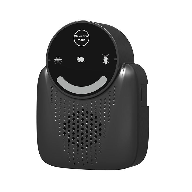 Smart Variable Frequency Ultrasonic Pest Repeller Plug in Electronic Repellent for Mouse Rat Mosquito Cockroach Spider Indoor Use-black