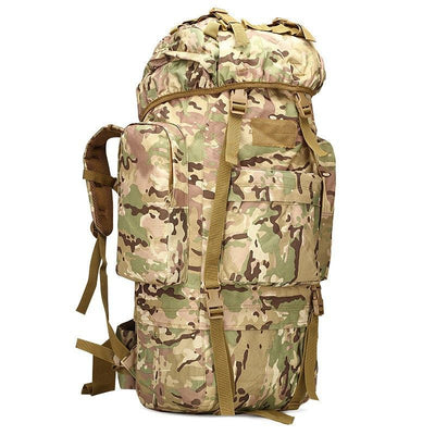 65L Large Capacity Tactical Hiking Backpack, Load Bearing Camping Rucksack for Overnight Bushwalking