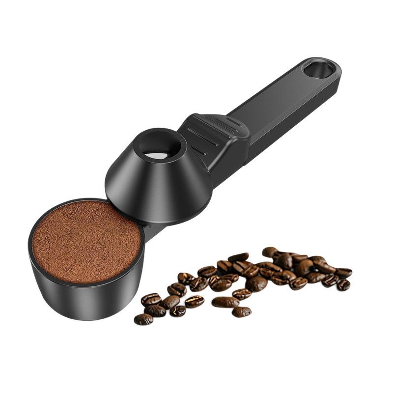 Coffee Measuring Spoon with Powder Transfer Funnel Espresso Ground Coffee Dosing Scoop