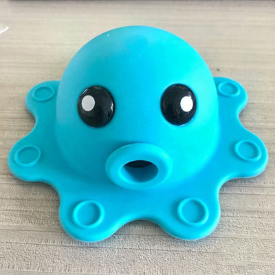 Octopus Shape Silicone Drain Hair Catcher, Bath Tub Sink Drain Filter Cover, Anti Clog Shower Drain Protector, Reusable Bathroom Hair Stopper-Blue