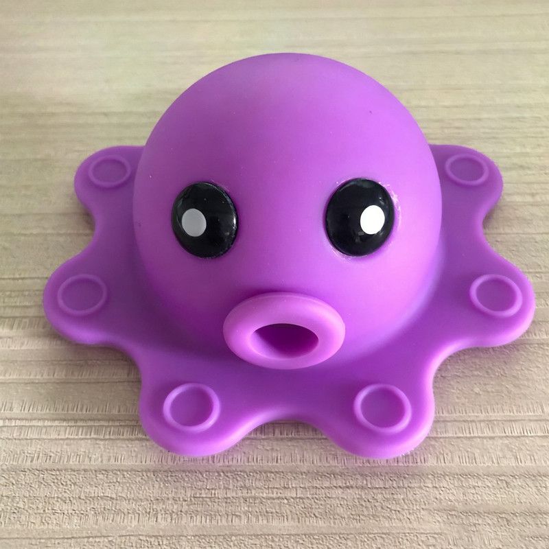 Octopus Shape Silicone Drain Hair Catcher, Bath Tub Sink Drain Filter Cover, Anti Clog Shower Drain Protector, Reusable Bathroom Hair Stopper-Purple