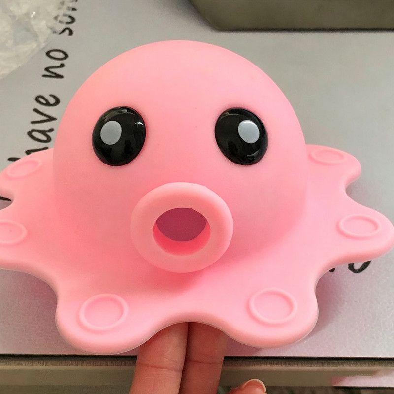 Octopus Shape Silicone Drain Hair Catcher, Bath Tub Sink Drain Filter Cover, Anti Clog Shower Drain Protector, Reusable Bathroom Hair Stopper-Pink