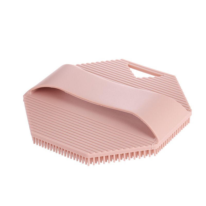 Silicone Body Scrubber Exfoliating Shower Brush Soft Silicone Bath Scrub Brush for Deep Skin Cleansing-skin tone