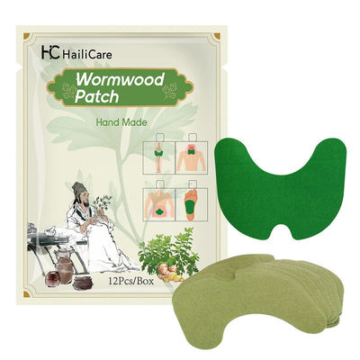 Wormwood Knee Patches Natural Herbal Warm Heat Plaster, Long Lasting Joint Relief Sticker for Knee Discomfort