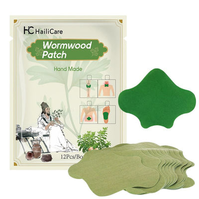 Wormwood Lumbar Patches Natural Herbal Heat Plaster, Long Lasting Warm Stickers for Lower Back Waist Relief
