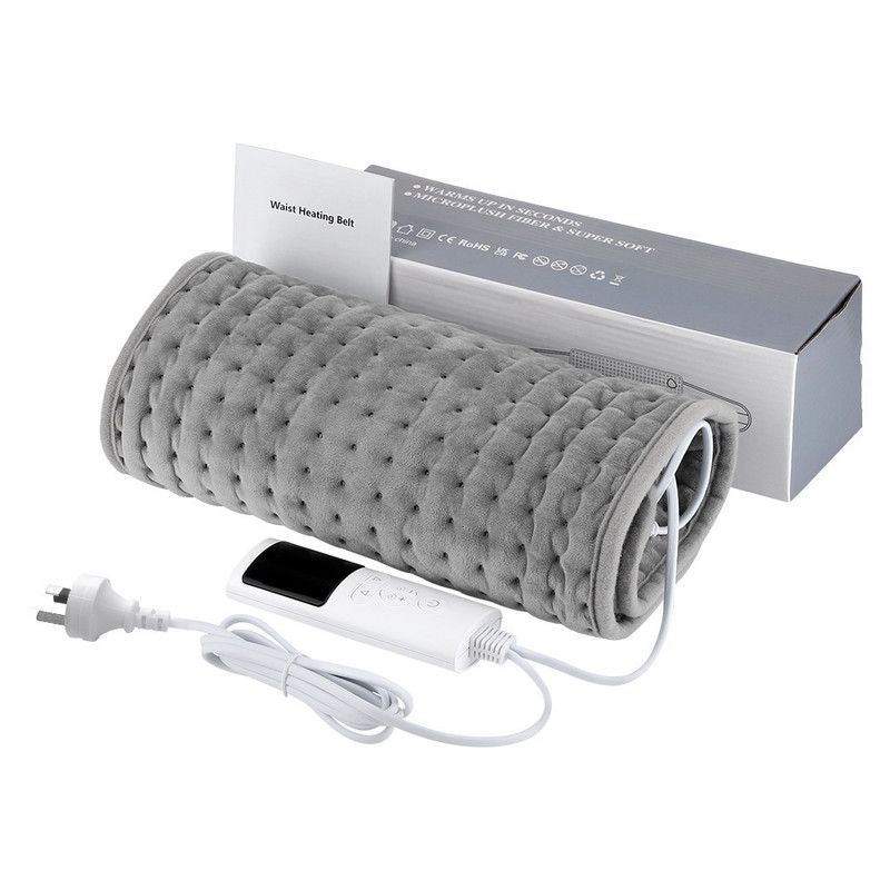 Electric Heating Waist Wrap Belt 9 Heat Levels 4 Timer Auto Off, Soft Plush Thermal Heating Pad for Back Abdomen Shoulder Relief