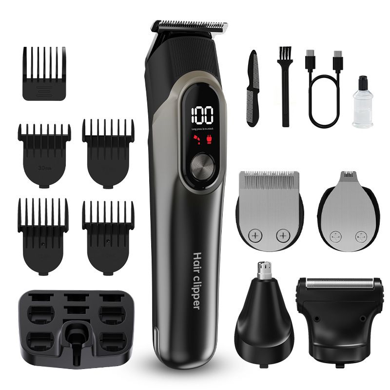 5 in 1 Multi-functional Hair Clipper Set Rechargeable Electric Hair Trimmer Grooming Kit for Men