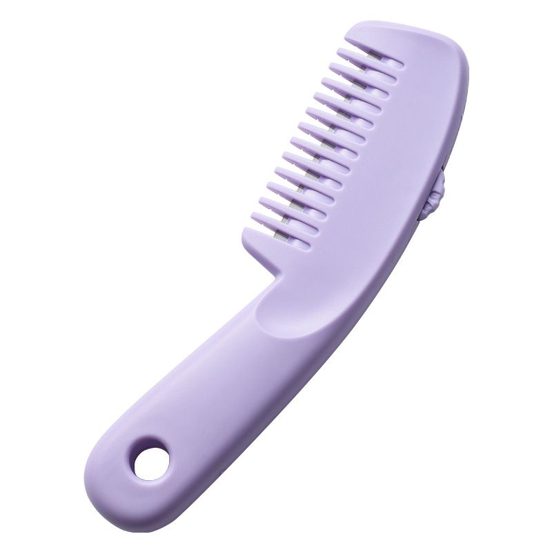 Hair Cutting Comb Dual Function Trimming Styling Comb for Home DIY Haircuts-purple