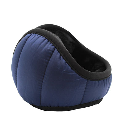 Foldable Windproof Thermal Earmuffs, Water Resistant Warm Ear Warmers for Winter Commuting & Cycling-navy blue