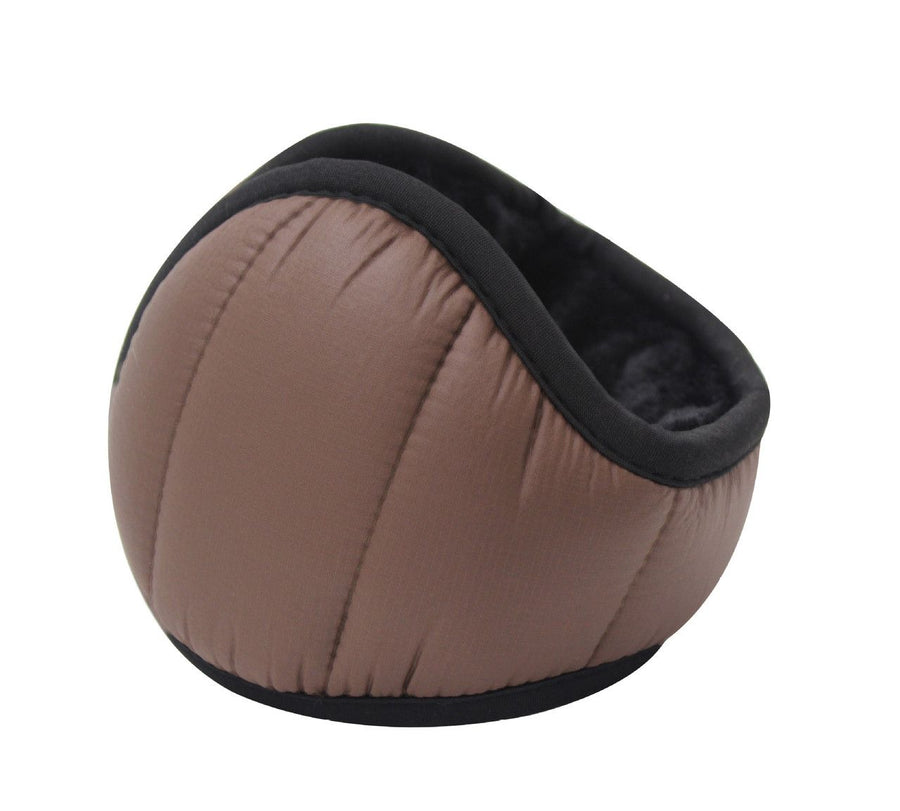 Foldable Windproof Thermal Earmuffs, Water Resistant Warm Ear Warmers for Winter Commuting & Cycling-brown