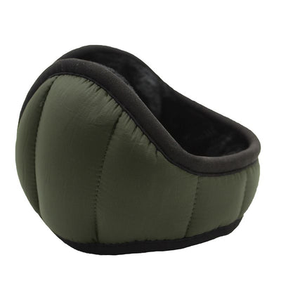 Foldable Windproof Thermal Earmuffs, Water Resistant Warm Ear Warmers for Winter Commuting & Cycling-olive green