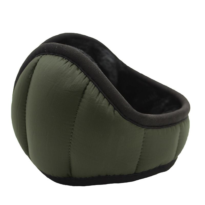 Foldable Windproof Thermal Earmuffs, Water Resistant Warm Ear Warmers for Winter Commuting & Cycling-olive green