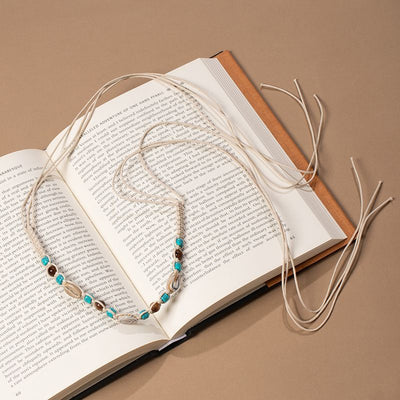 Coastal Cowrie Shell Turquoise Bead Macrame Waist Belt Adjustable Fringe Drawstring Boho Beach Sash