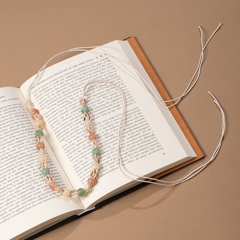 Pastel Multicolour Jade Bead Thin Drawstring Waist Belt Adjustable Fringe Minimal Boho Macrame Sash