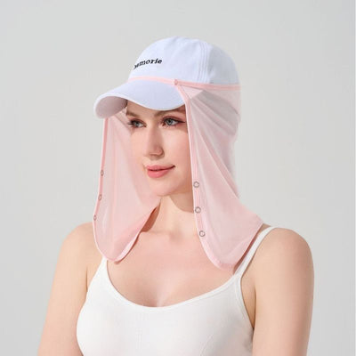 Detachable Neck Face Sun Protection Mask, Breathable UV Protection Face Cover for Outdoor Fishing Cycling-pink