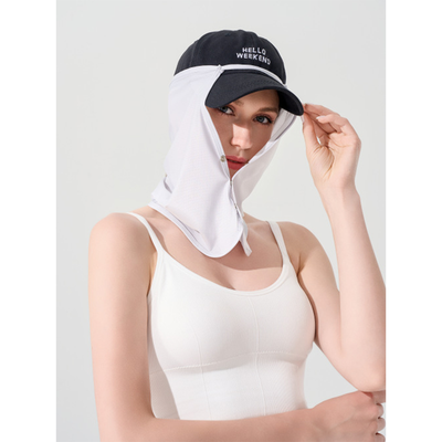 Detachable Neck Face Sun Protection Mask, Breathable UV Protection Face Cover for Outdoor Fishing Cycling-white