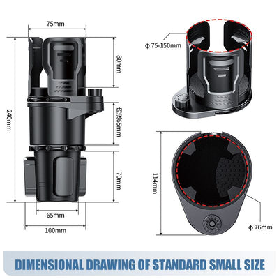 Adjustable Car Cup Holder Expander Small Size Multifunctional Vehicle Drink Bottle Holder Organizer For Car Console