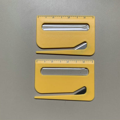 Portable Letter Opener Card Size Envelope Slitter with Ruler Lightweight Mail Opening Cutter for Office Home-Yellow