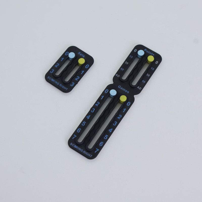 Portable Tennis Score Keeper Slide Score Counter for Tennis Game Match Scoring Record-black