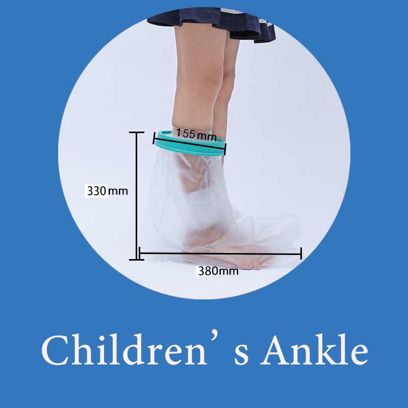 Kids Ankle Cast Waterproof Cover Shower Bandage Protector Child Broken Foot Ankle Wound Bath Sleeve