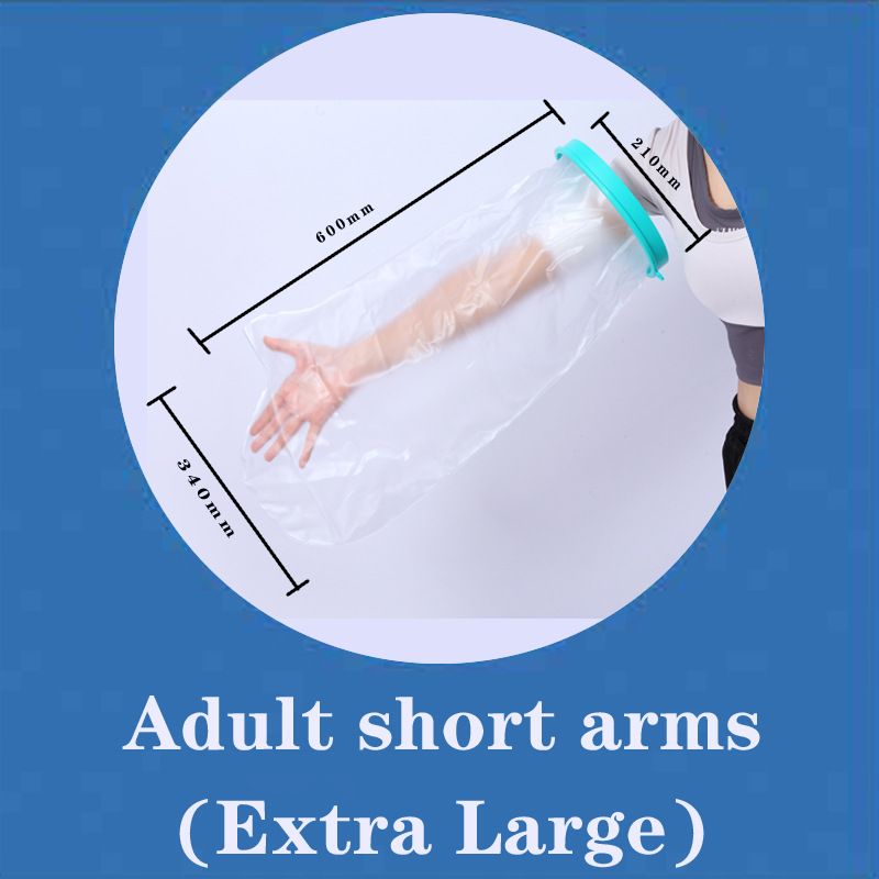 Extra Large Adult Short Arm Waterproof Cast Cover Shower Bandage Protector Oversize Wrist Forearm Broken Wound Bath Sleeve
