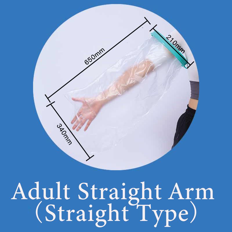 Adult Straight Full Arm Waterproof Cast Cover Shower Bandage Protector Broken Arm Elbow Shoulder Wound Bath Sleeve