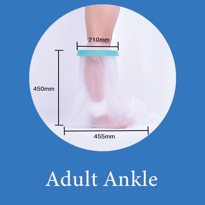 Adult Ankle Waterproof Cast Cover Shower Bandage Protector Broken Foot Ankle Wound Bath Sleeve