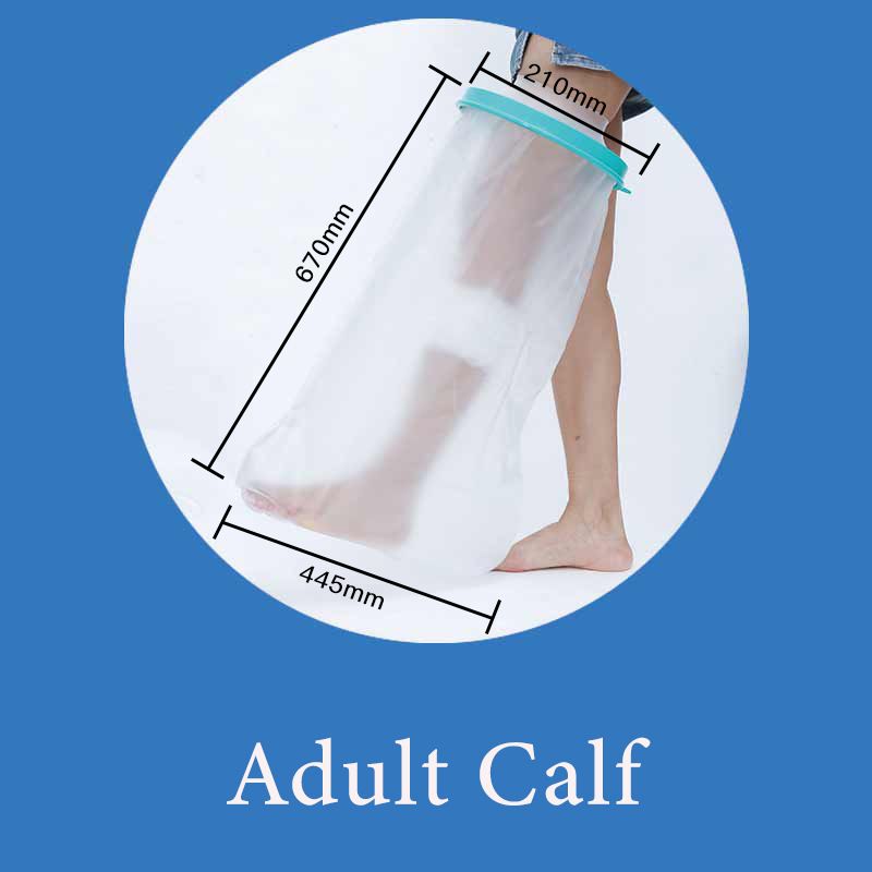 Adult Calf Waterproof Cast Cover Shower Bandage Protector Broken Lower Leg Calf Wound Bath Sleeve