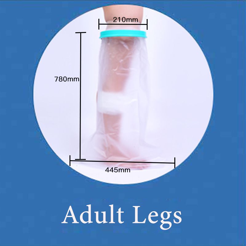 Adult Full Leg Waterproof Cast Cover Shower Bandage Protector Broken Knee Lower Leg Wound Bath Sleeve