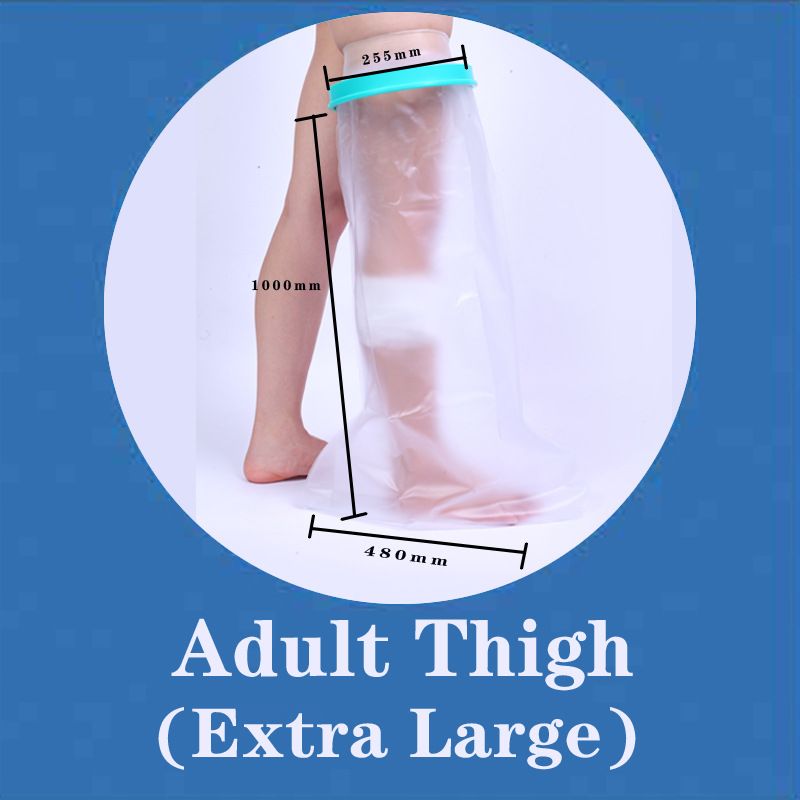 Extra Large Adult Thigh Waterproof Cast Cover Shower Full Leg Broken Thigh Knee Wound Bath Protector