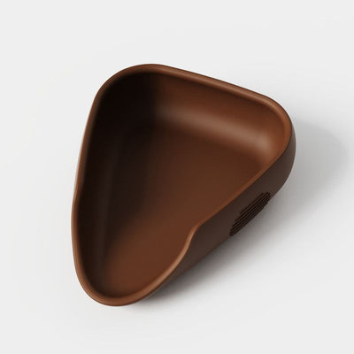 Silicone Coffee Bean Weighing Tray, Triangular Coffee Dosing Vessel, Reusable Silicone Scoop Tray for Coffee Bean Scale, Barista Coffee Accessory-Brown