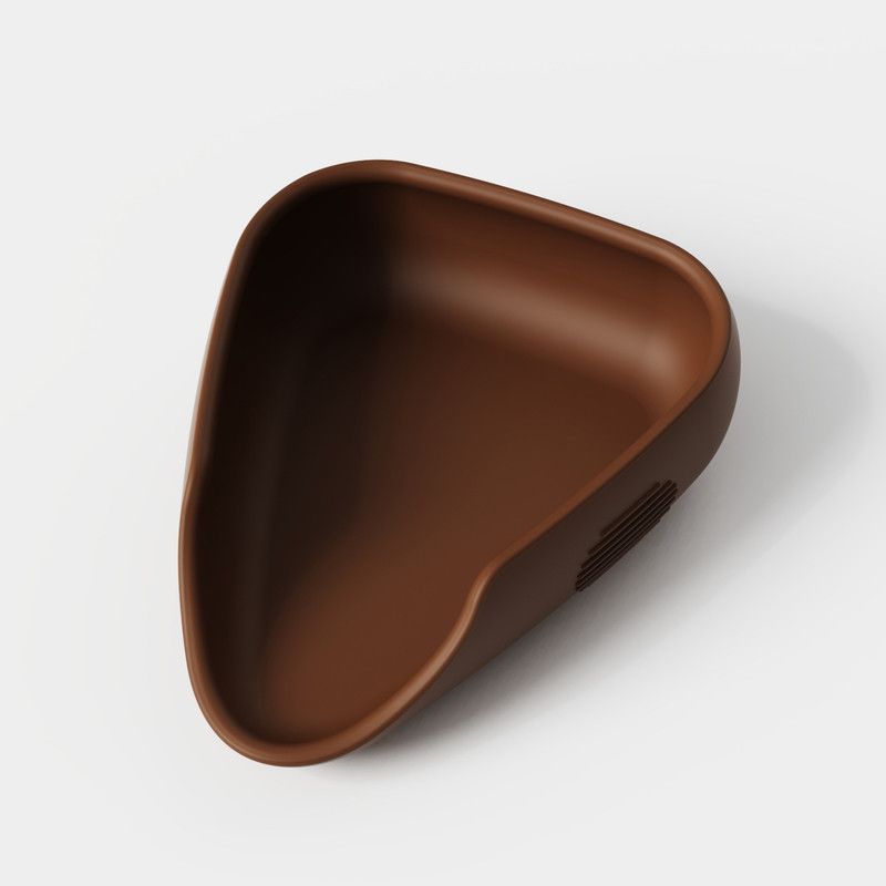 Silicone Coffee Bean Weighing Tray, Triangular Coffee Dosing Vessel, Reusable Silicone Scoop Tray for Coffee Bean Scale, Barista Coffee Accessory-Brown