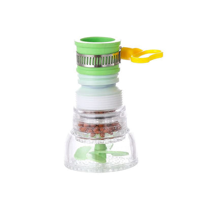 360 Rotating Tap Water Filter Nozzle, Multilayer Water Purifier Tap Adapter, Water Saving Shower Head Filter for Kitchen Sink-Green