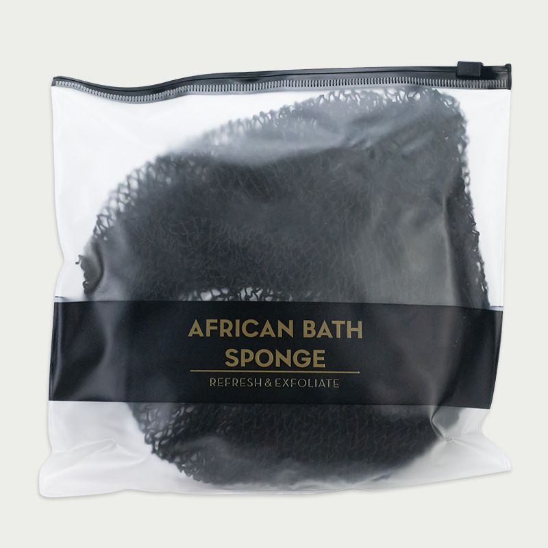 African Exfoliating Bath Net Sponge Long Lasting Body Scrubber Shower Loofah Mesh Sponge-Black