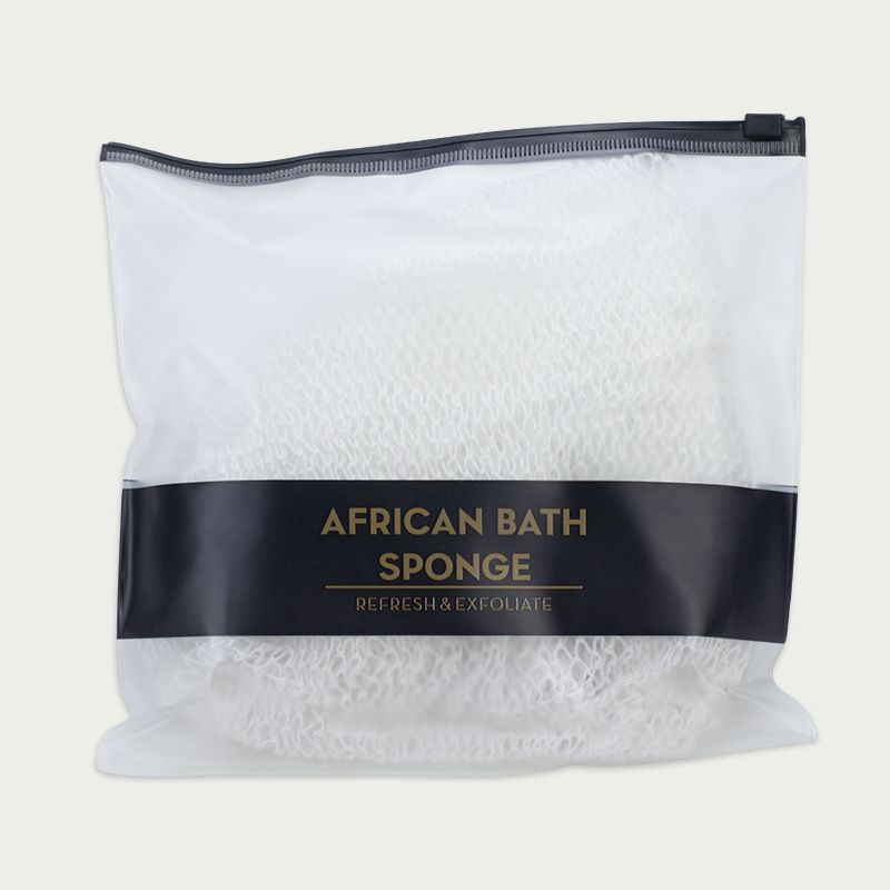 Exfoliating Bath Net Sponge Long Lasting Body Scrubber Shower Loofah Mesh Sponge-White