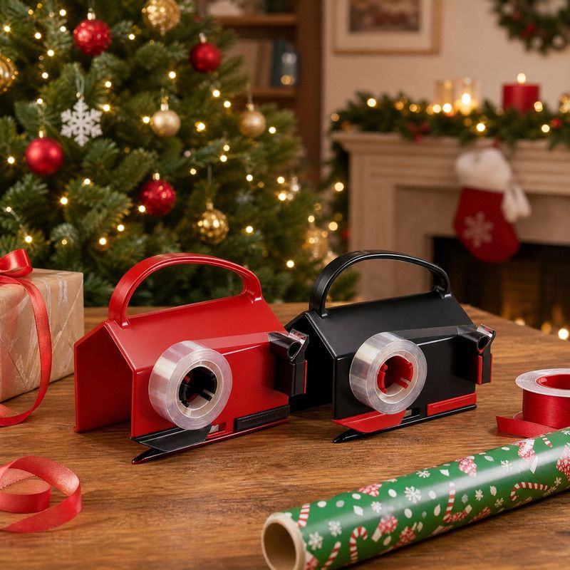 Gift Wrapping Paper Cutter Portable Wrap Dispenser Cutting Tool For Christmas Present Packaging-black