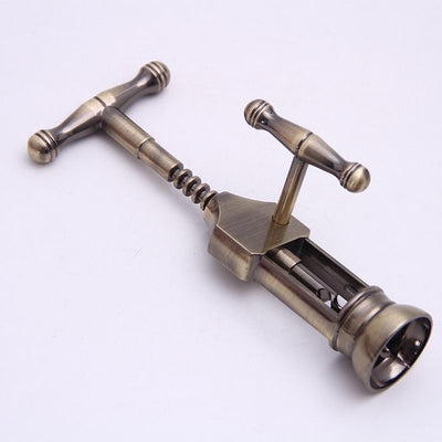 Vintage Double Handle Wing Corkscrew Wine Bottle Opener Heavy Duty Manual Cork Remover